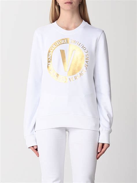 versace jeans sweatshirt white|Versace Jeans couture outlet.